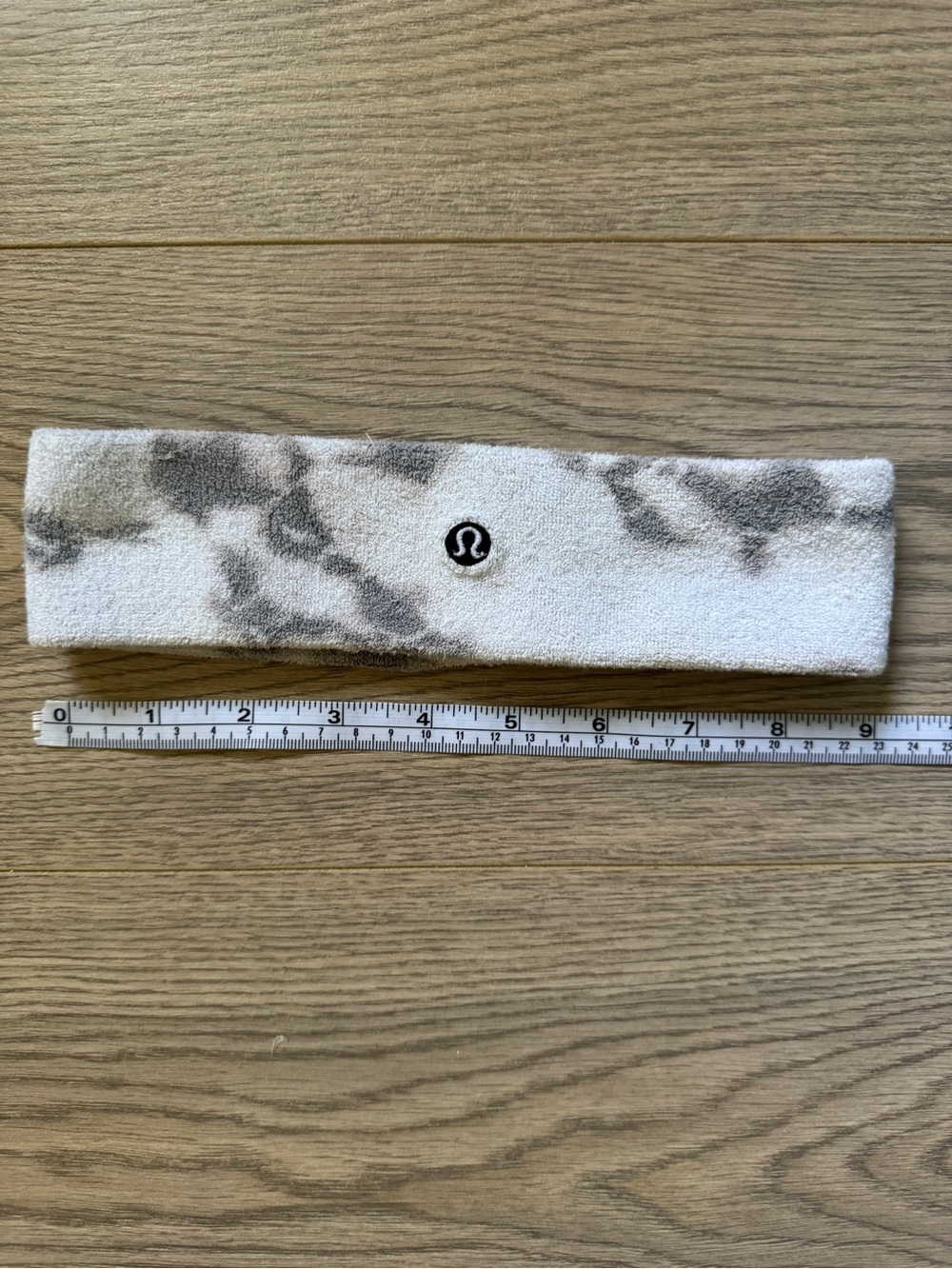 lululemon athletica Cream & Gray Tie-Dye Terry Headband